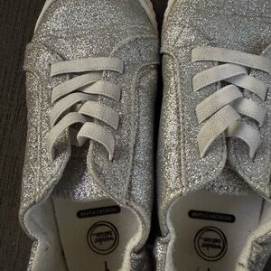 Sparkly Silver Kids Shoes